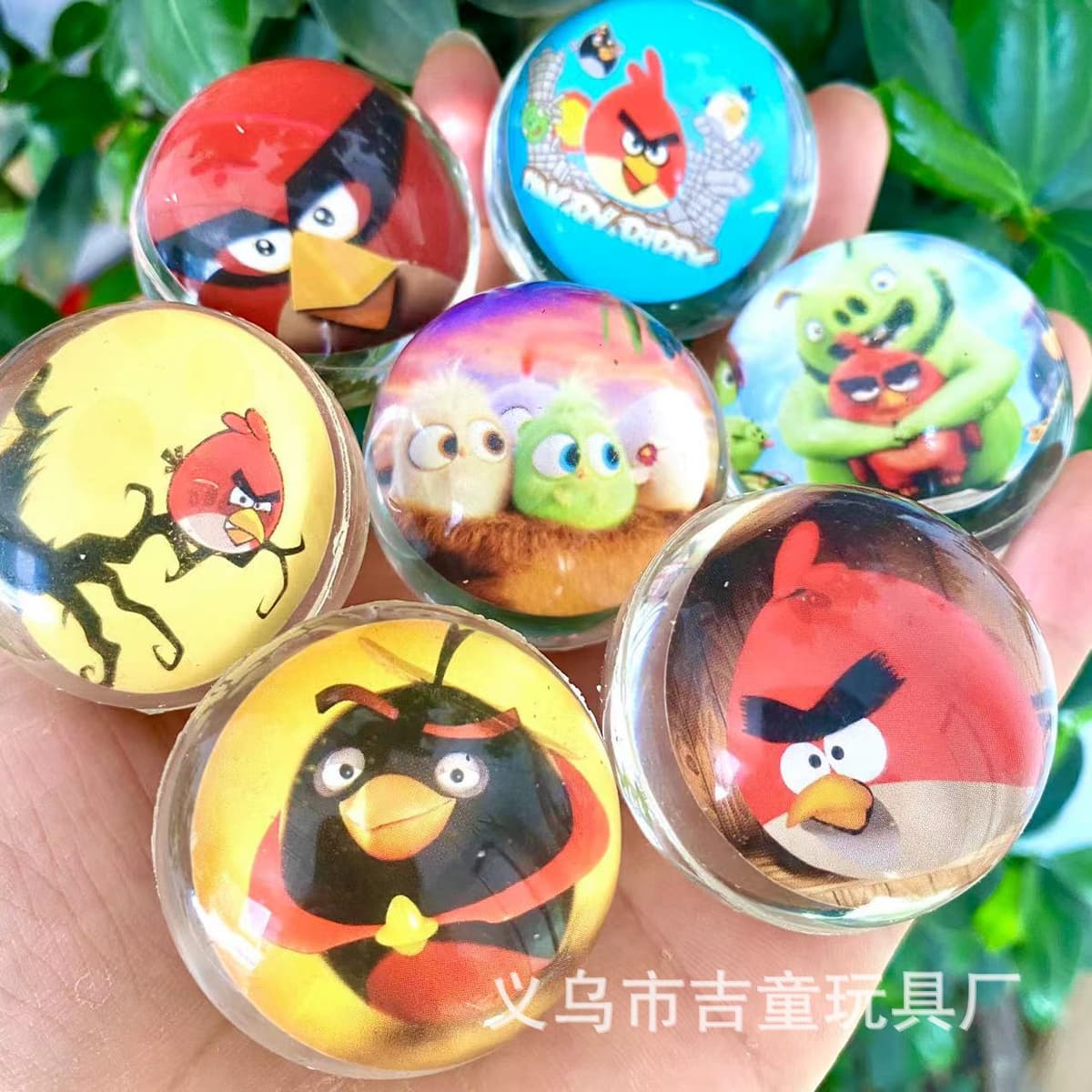 No. 45 bird paper card bouncy balls 50 pieces
