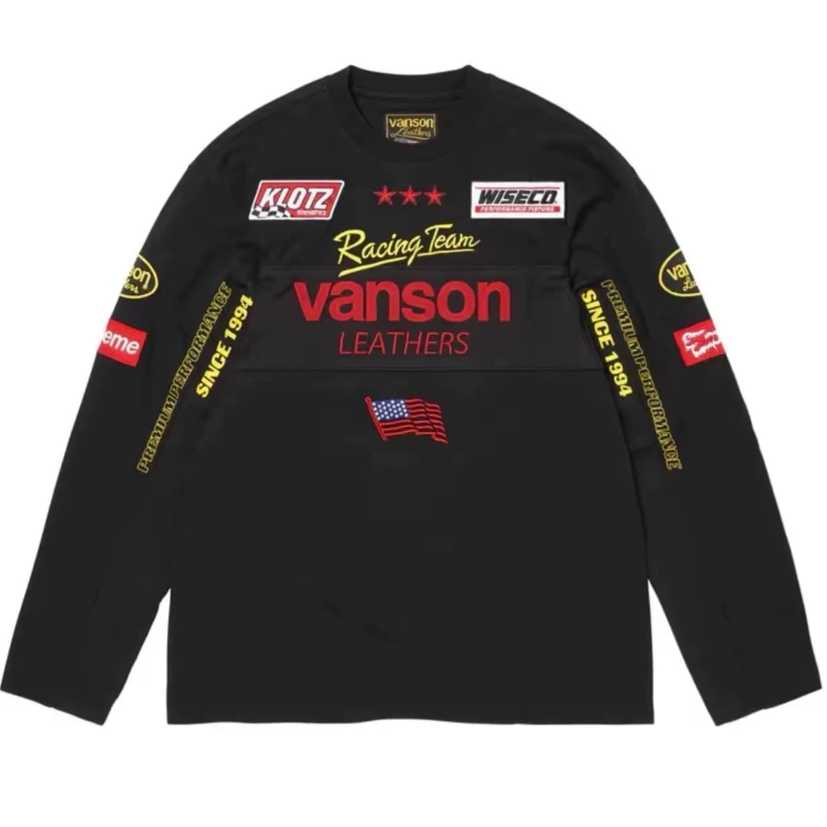 Vs embroidered long sleeve black