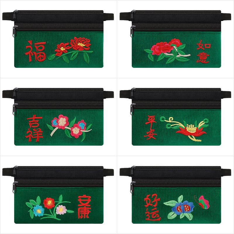 Green corduroy waist bag [random color]