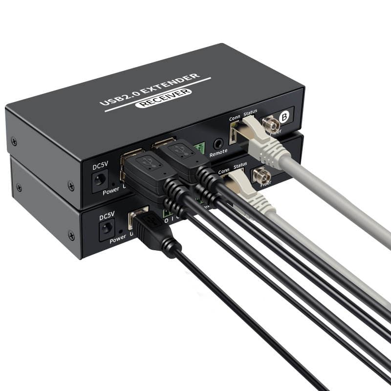 USB 2.0 fiber optik genişləndirici, 4 portlu, sənaye tətbiqləri üçün 5