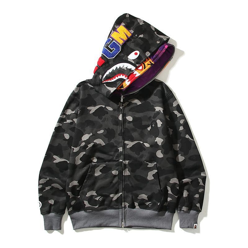6776 gray purple tiger head double hat