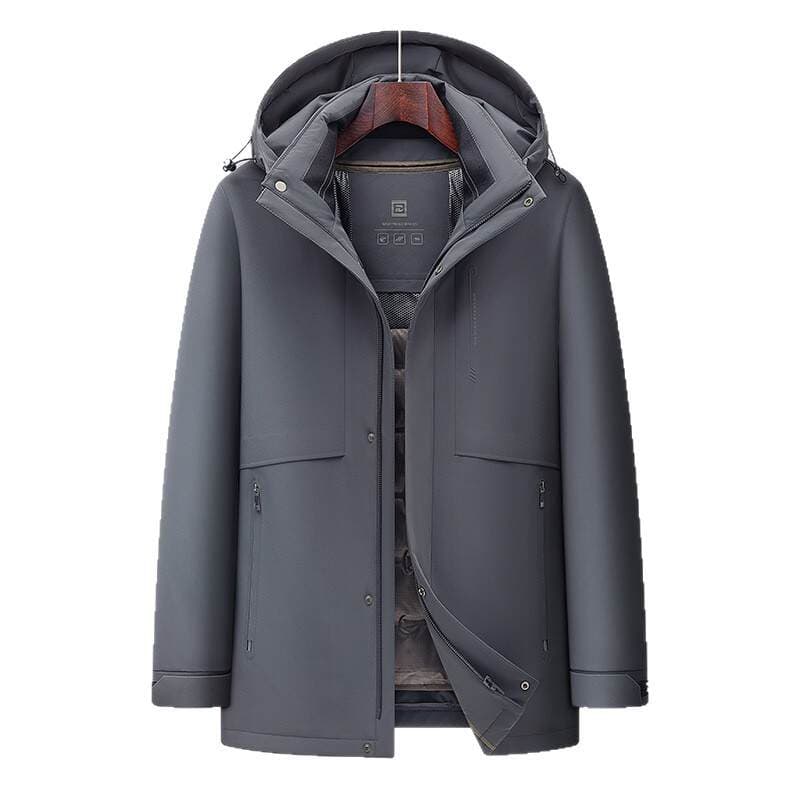High-End Graphene Lining Men's New Winter down Jacket with Removable Inner Lining, Thickened and Warm, Dad-Style Coat 5