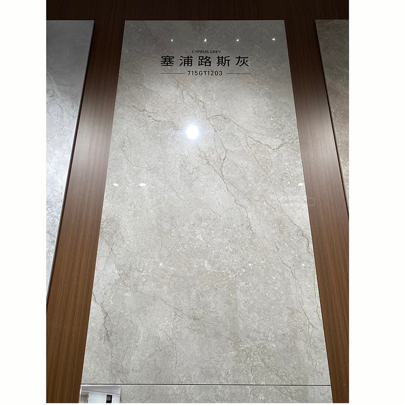 {in stock, made in foshan, guangdong} high-gloss porcelain tile 3c with g-cyprus gray