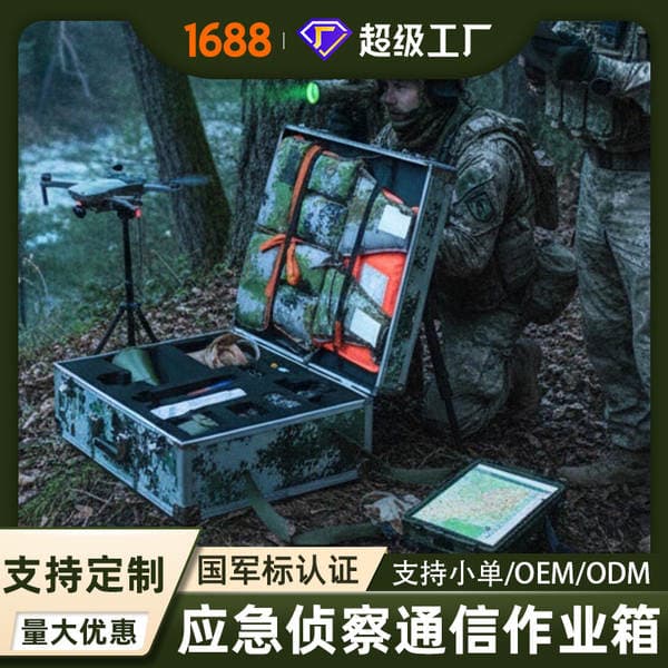 百世盾 侦查作业箱 民b维稳装备器材指挥箱安检工具箱 空箱 迷彩