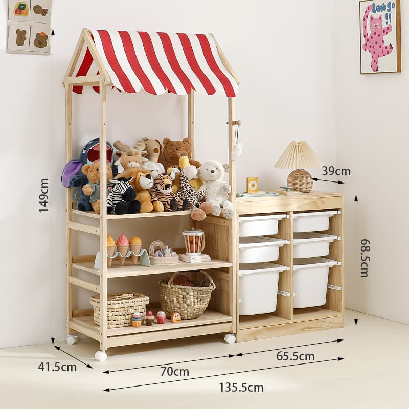 Small store type a red + track type double row four layers