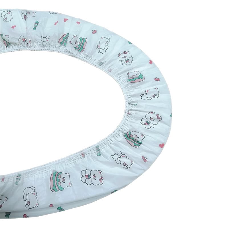 Double layer bear printed toilet mat 15cm*136cm