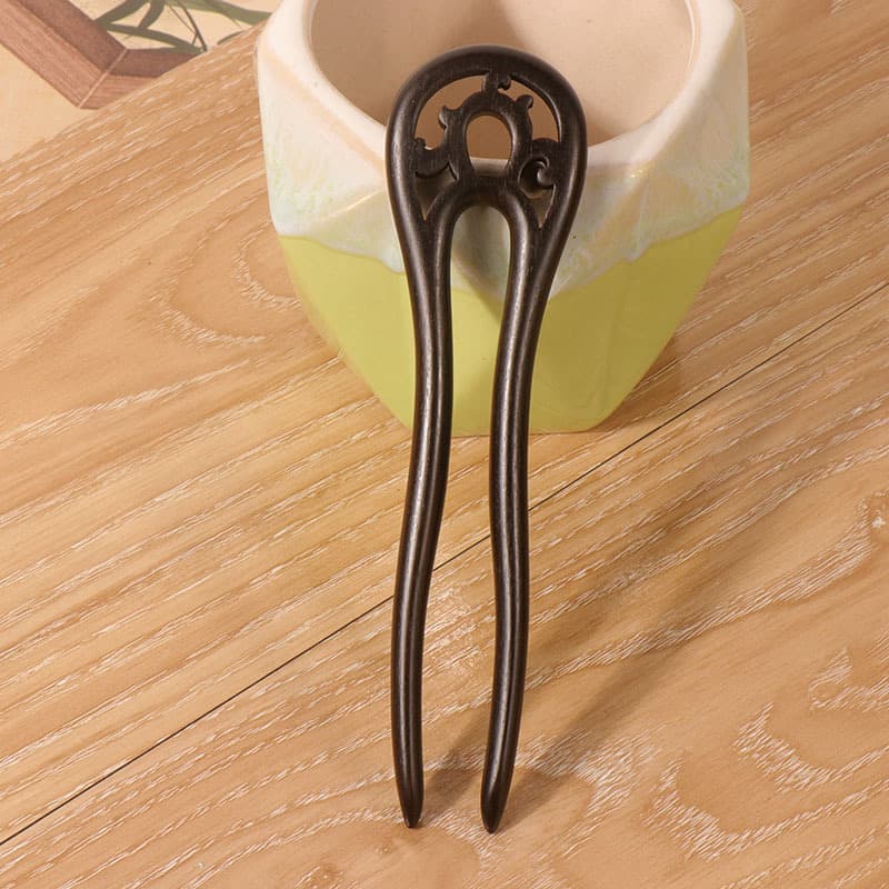 Large purple sandalwood u hairpin--13 styles (15cm)