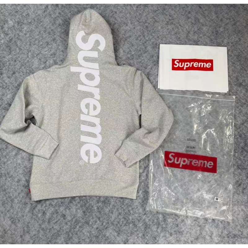E550 # Classic large logo hooded sweatshirt gray