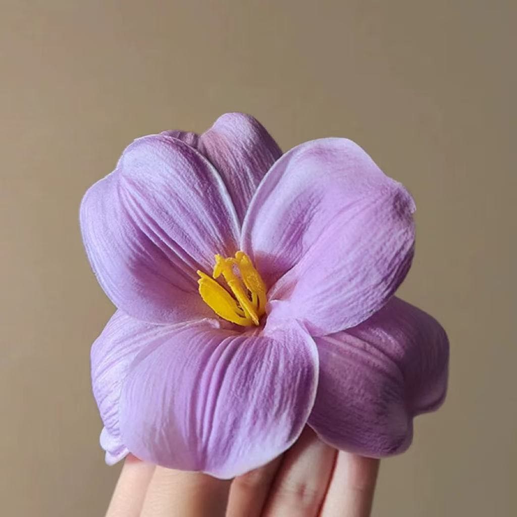 5920 open tulip hair clip-purple