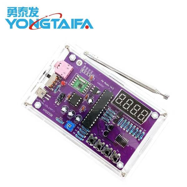 Radio Assembly Kit Fm Frequency Modulation Digital Tube Display Teaching Digital DIY Production Microcontroller Welding Parts