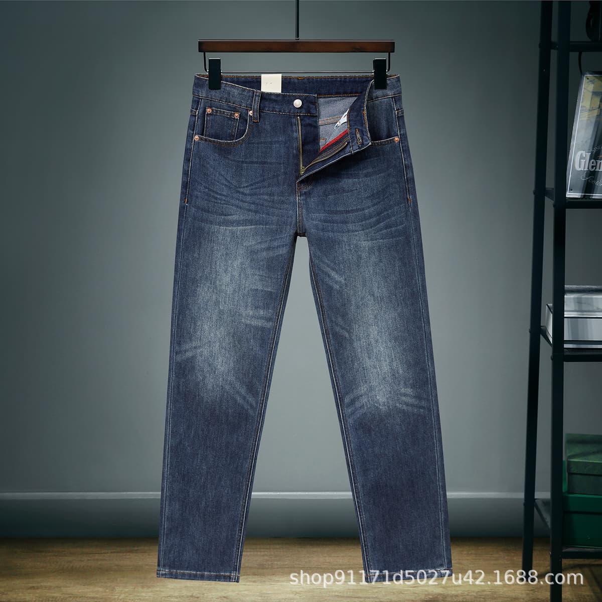 505 dark blue zipper style