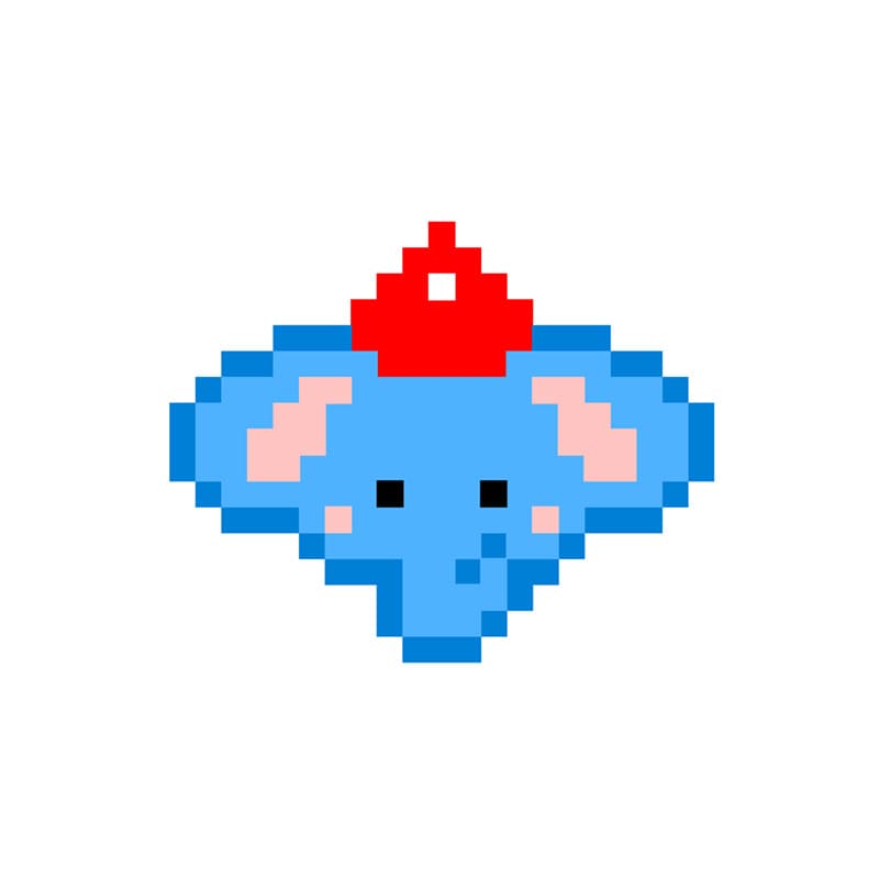 Pindou small set [little blue elephant]