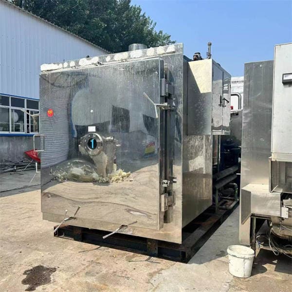 Used 16 square meter freeze dryer for sale. Seafood freeze drying equipment. Food freeze dryer