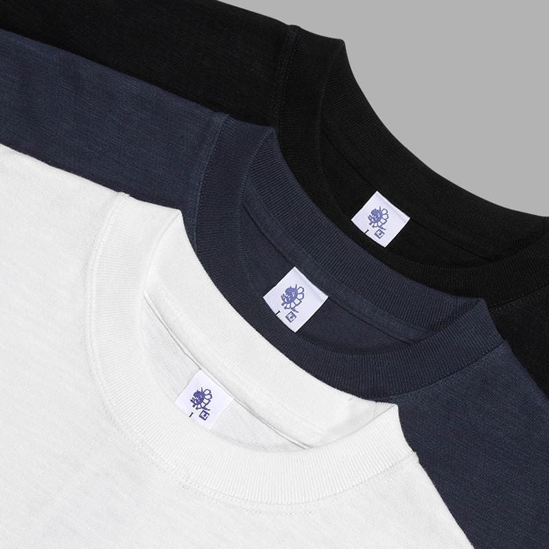 Ame-Kaji Retro Round-Neck Trendy Brand Basic Loose Bamboo Cotton Washed Unisex Long-Sleeve T-Shirt Base Layer 4