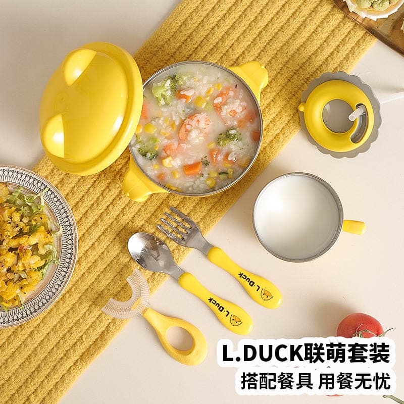 Children's Supplies Tableware Set Baby Bowl Food Bowl Training Chopsticks Children's Spoon Cup Gift Box Mother and Baby Kindergarten Gift 4