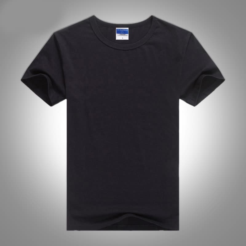 Solid color short sleeve black (men's style)