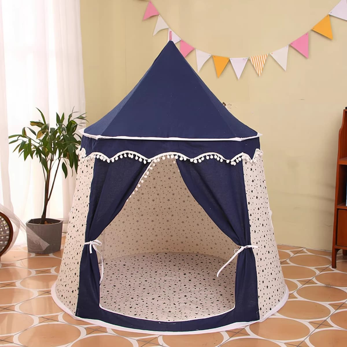 Navy blue star mongolian yurt
