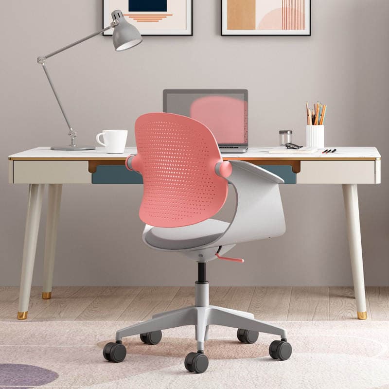 Ergonomic Plastic Back Office Computer Staff Chair High Bar Chair Business Meeting Negotiation Chair Home Study Chair 2