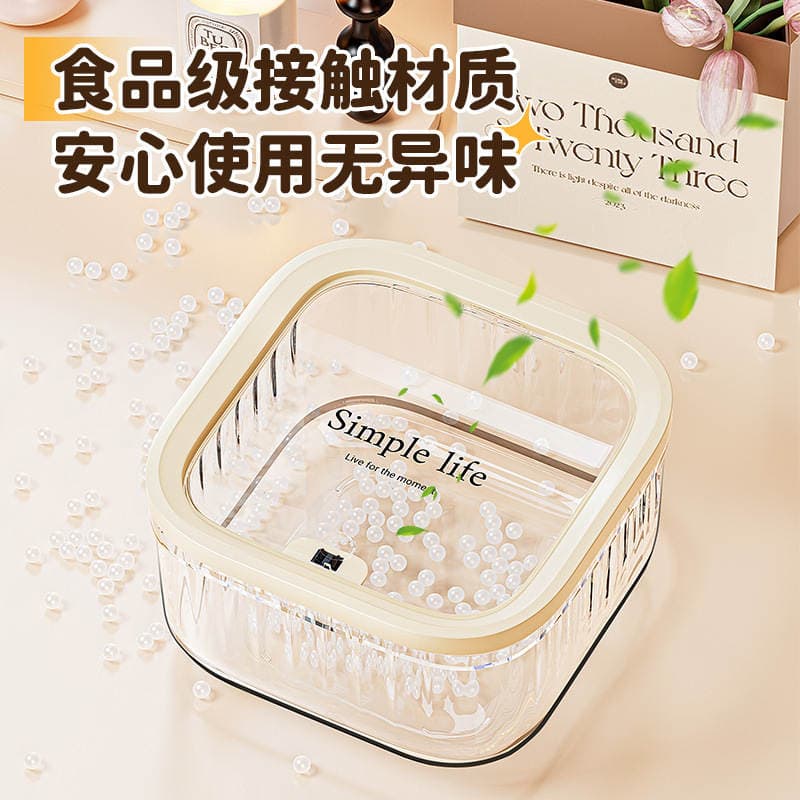 Powder Puff Storage Box Desktop Cosmetics Acrylic Disposable Lipstick Skin Care Mini Flip-Top Sundries Transparent Storage Rack 2