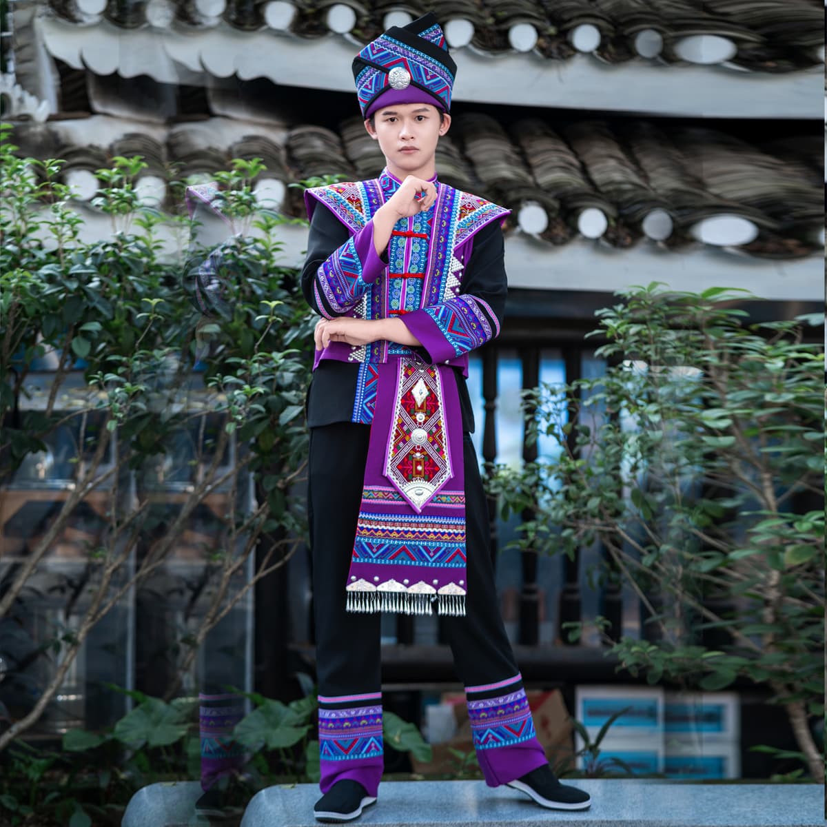 Lw men's purple suit + hat
