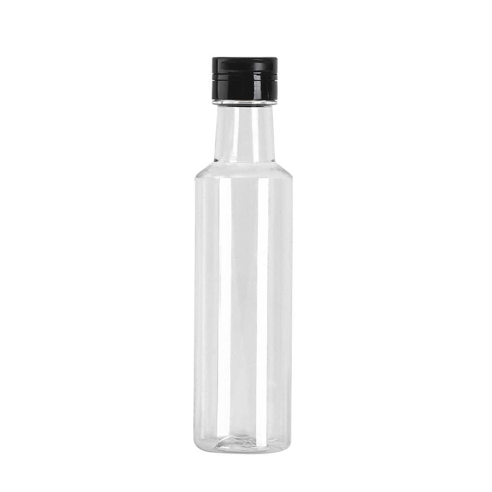 250 ml qida dərəcəli dəyirmi plastik şüşələr (yağ, sirkə, soya sousu üçün), möhürlənmiş və sızdırmaz 5
