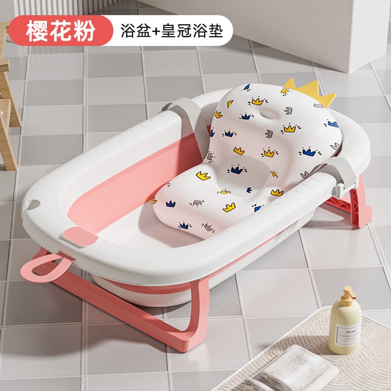 Tc ordinary style-sakura pink + crown bath mat