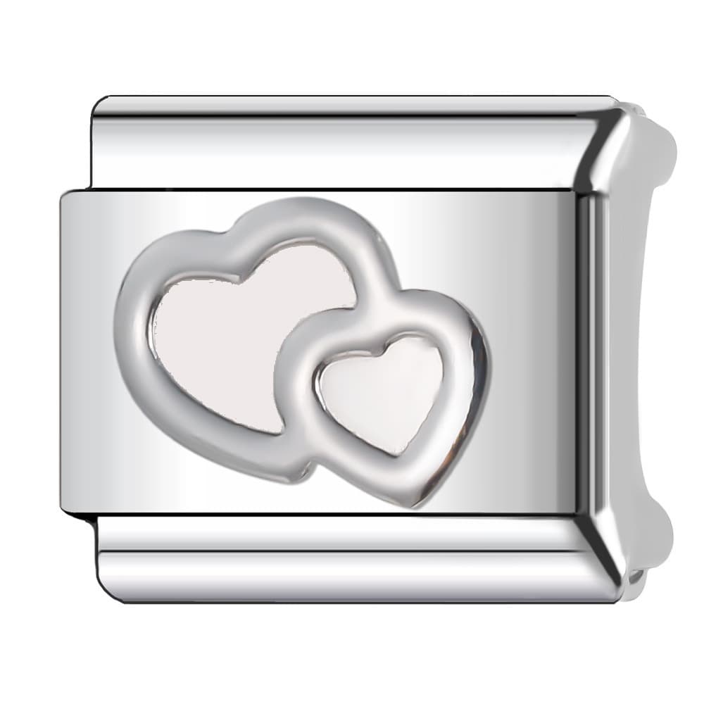 Double heart (one steel color)