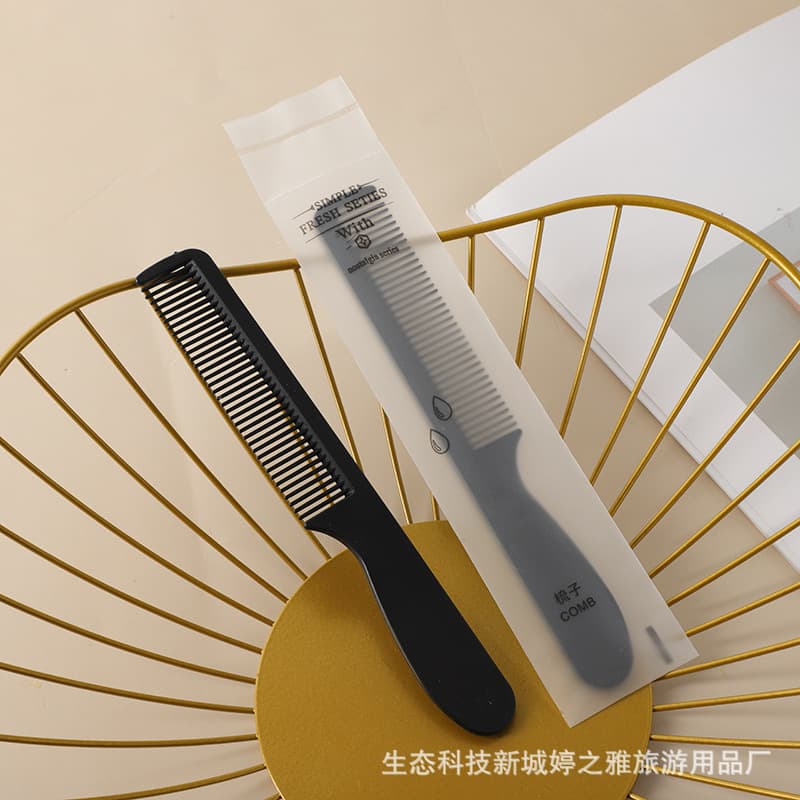Soft film + wide handle black comb