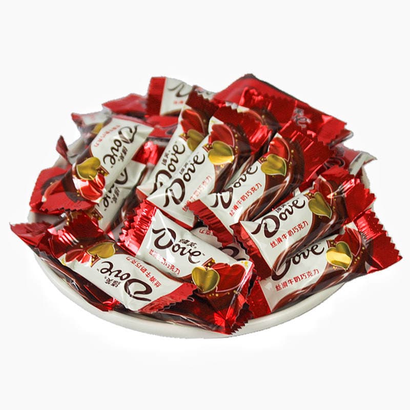 4.5g Dove Chocolate Double Happiness Silky Milk Chocolate Wedding Candy Candy Snacks Bulk 500 2
