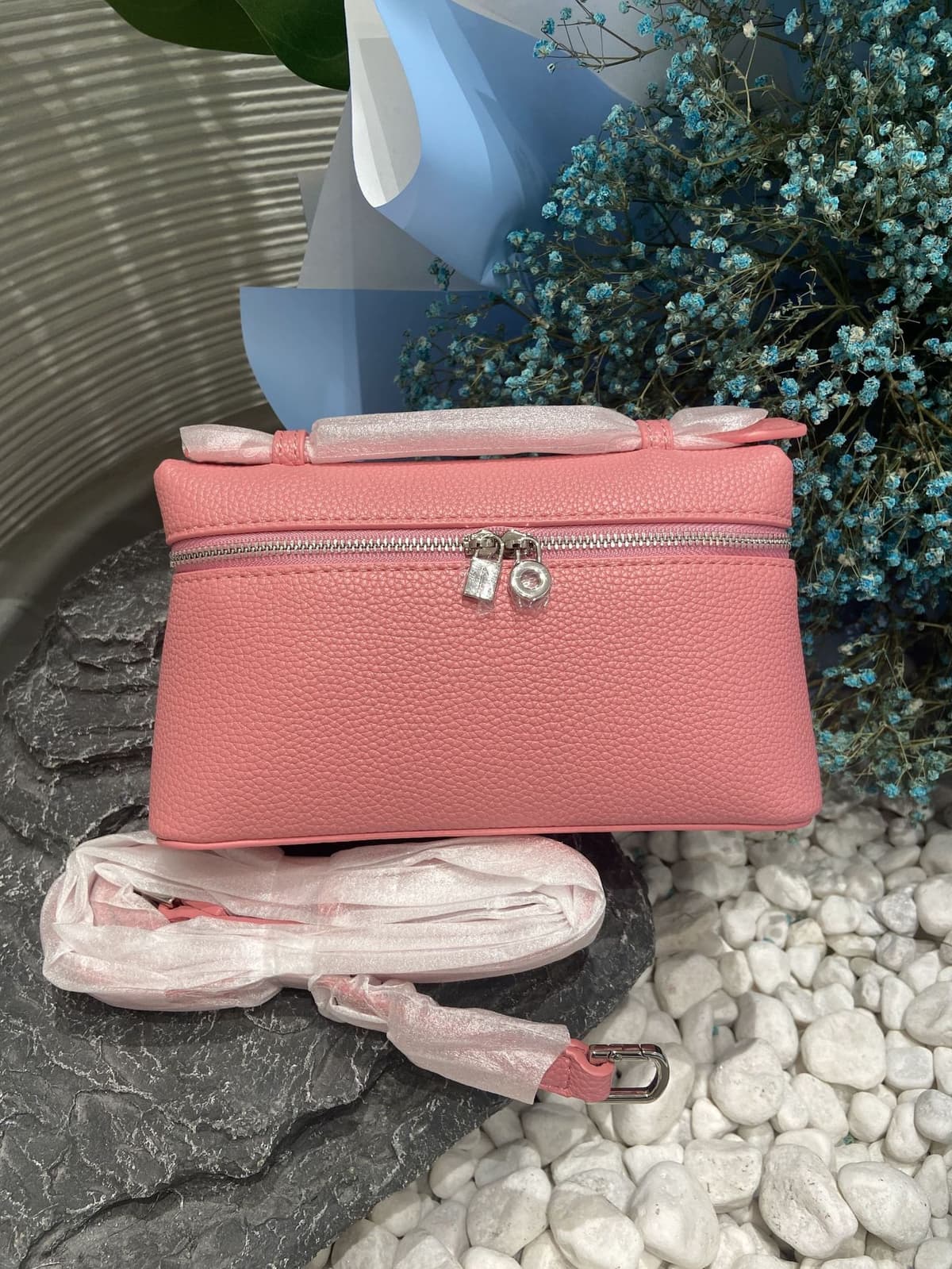 (LP19 silver buckle) ice rose powder