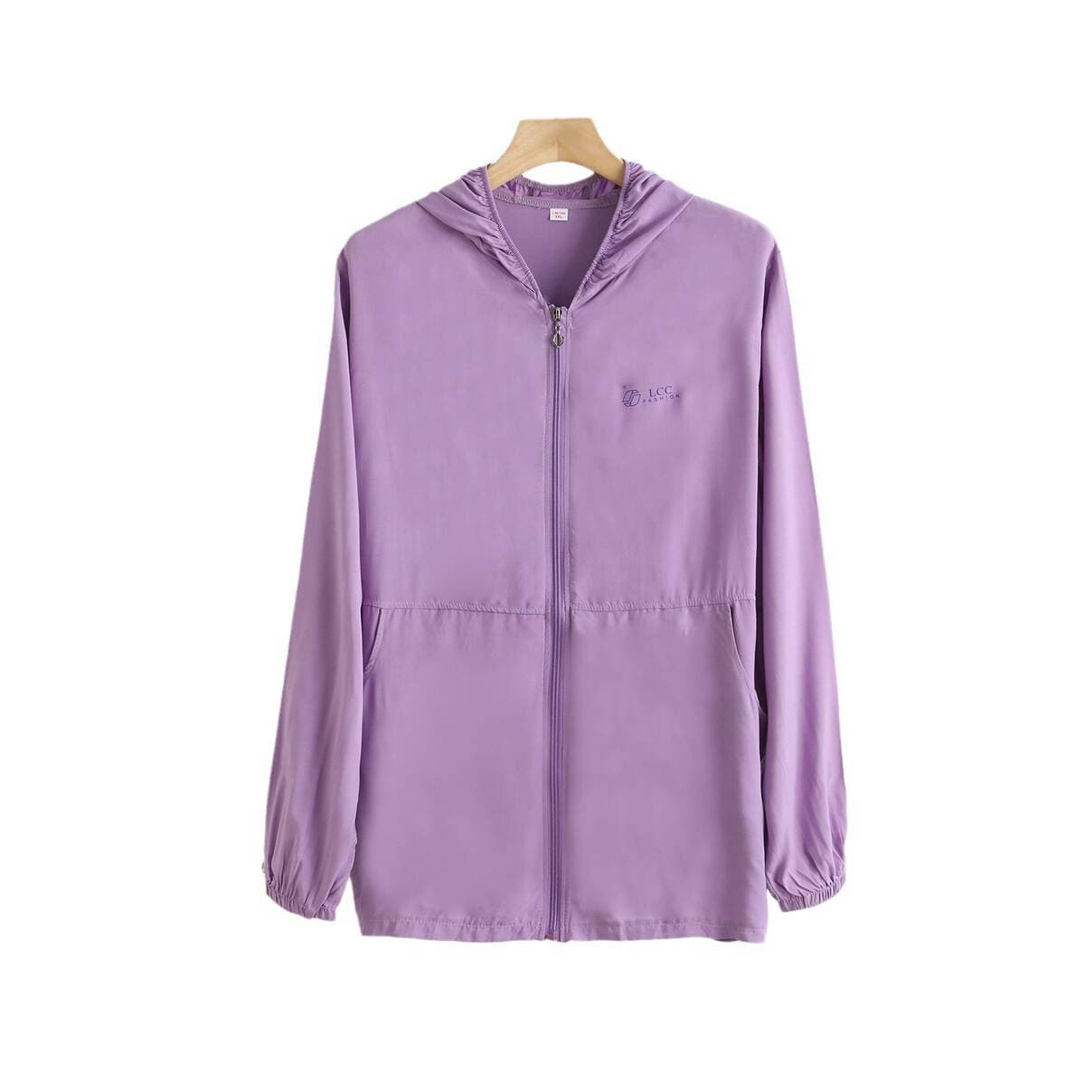 Cotton Silk Zipper Hooded Mid-length Sunscreen Suit Summer Loose Breathable Pocket Thin Coat plus size Casual Women's Top 5