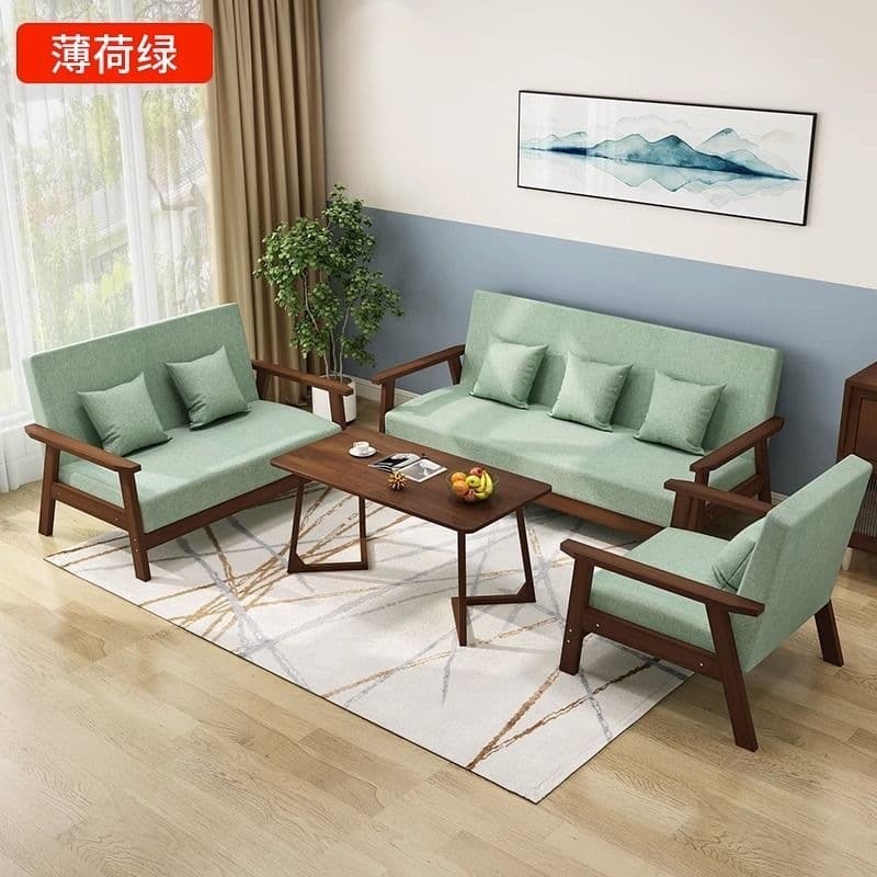 Walnut color + mint green [eco-friendly paint]