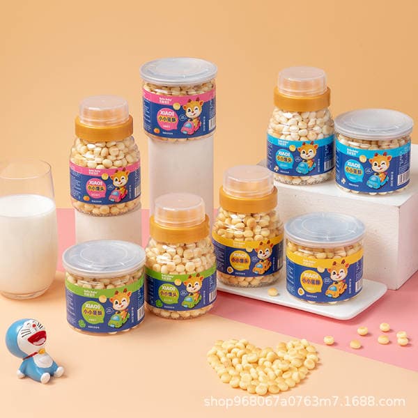 Bella Baby Little Egg Crisp Buns with Milk Filling Children's Teething Biscuits Snacks Baby Milk-Flavored Buns