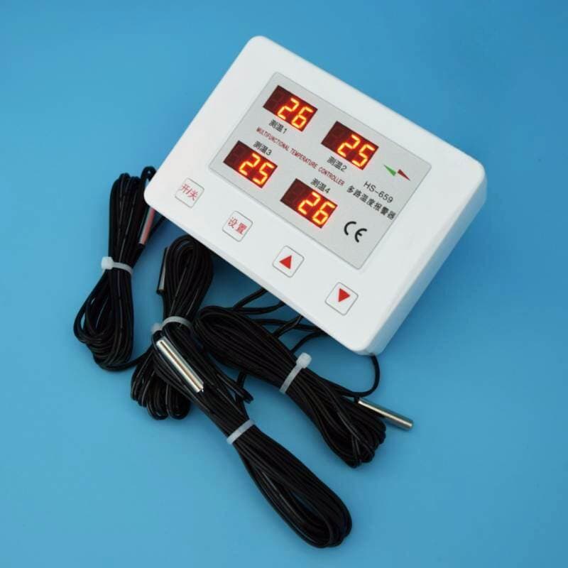 Beilong HS-659 Farm Temperature Monitoring Instrument Four-way Temperature Measurement Unattended Places High and Low Temperature Alarm 3