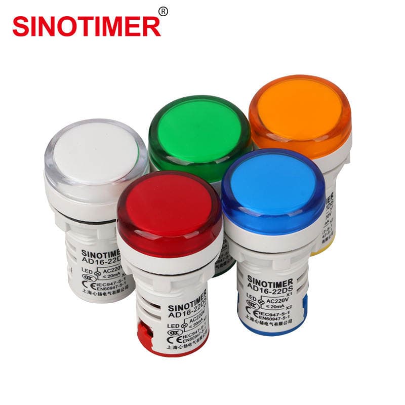 LED power indicator light AD16-22D/S AC DC signal light 220V/12V/24V/110V/380V 1
