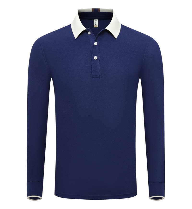 Navy blue and white collar