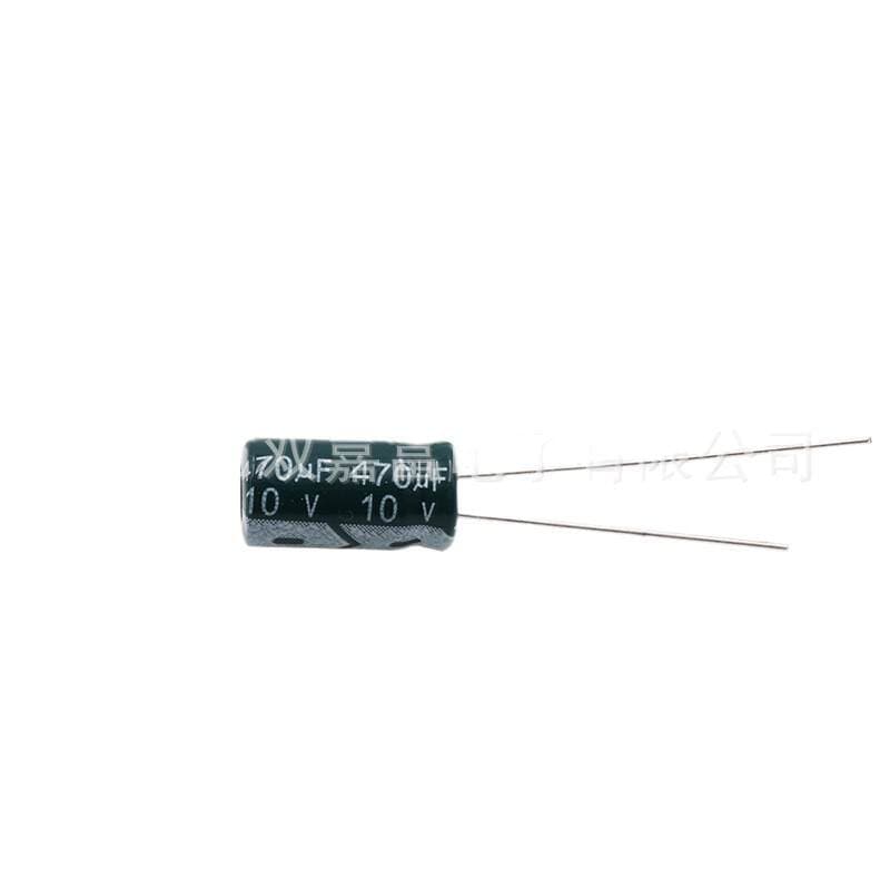 High-Frequency Plug-In Electrolytic Capacitor Direct Plug Aluminum 470Uf10V6X7 Voltage-Stabilizing Filter High-Frequency Low-Resistance Electrolytic Capacitor 5