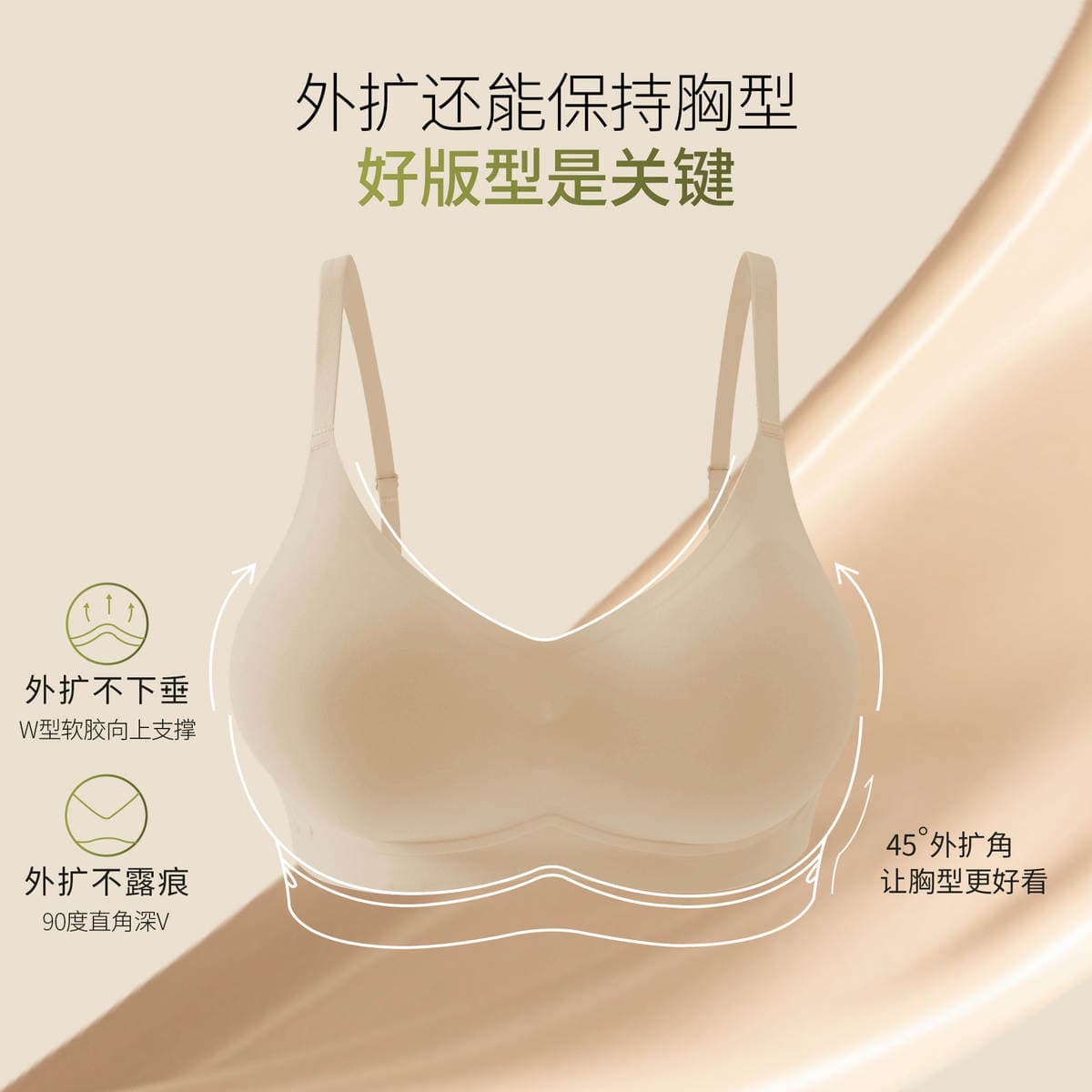 [Processing Customization] Extra-expanded Bra Comfortable Thickened Cup Small Chest Large Gather Soft Support Gloss Seamless Underwear 4