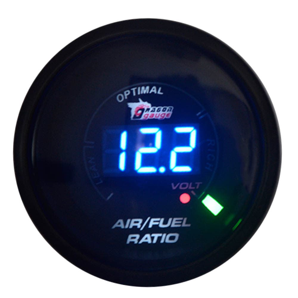 2-inch 52MM digital LED blue light air-fuel ratio meter modified car instrument with oxygen sensor 0-1V 2