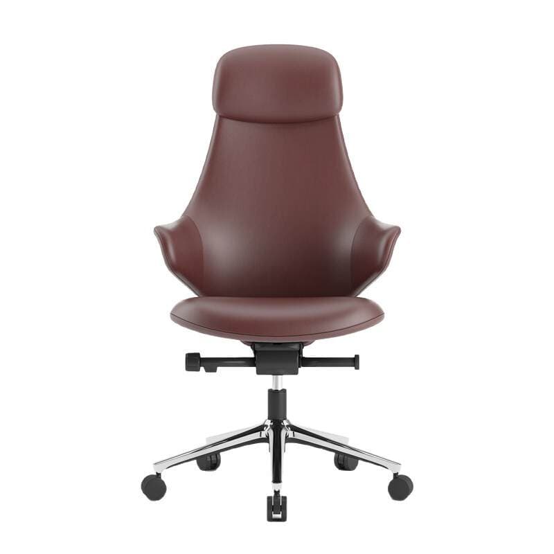 Light Luxury Leather Boss Office Chair Home Study Computer Chair Comfortable President Swivel Chair Ergonomic Executive Chair 5