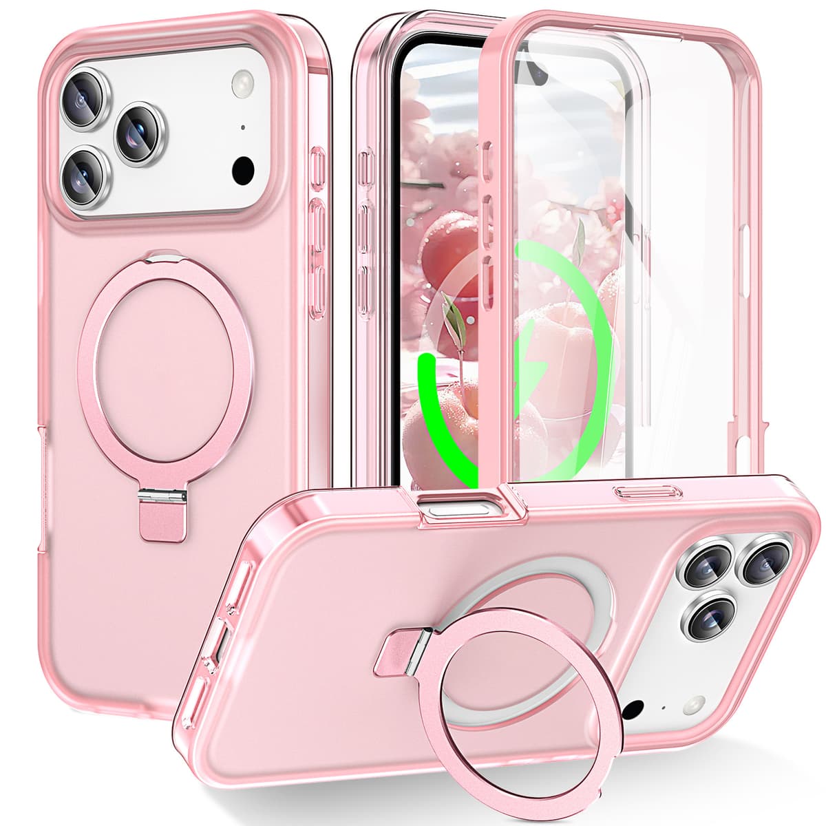 Pink [shell and membrane integrated + magnetic stand]