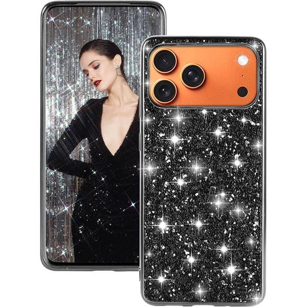 Suitable for Iphone17Promax Mobile Phone Case, New Glitter Sequin Apple 16 Electroplated Anti-Fall Protective Cover Cross-Border