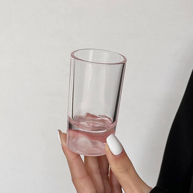 Çəhrayı dağ formalı likör qədəhi dəsti, ev üçün, lüks 3