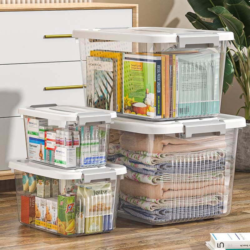 Plastic Transparent Storage Box with Lid for Household Clothes Storage Box Extra Large Storage Box Storage Box 2