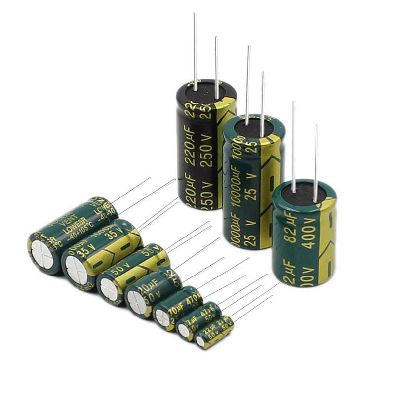 Direct Plug-In High Frequency Aluminum Electrolytic Capacitor 10/16V/25/35/100/50V10Uf22/470/1000/2200Uf 4