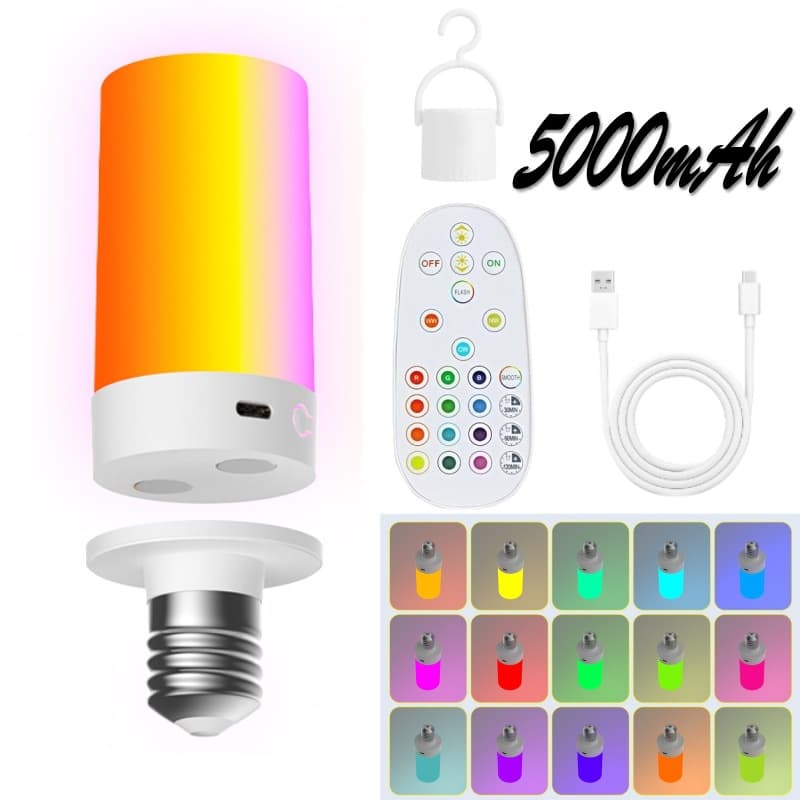 Corn magnetic light bulb - three colors + rgb (5000mah)