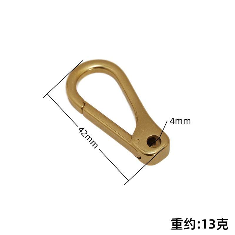 Brass keychain jewelry buckle fortune cloth hook vintage spring pure copper without tail buckle luggage dog buckle car waist hanging buckle 4