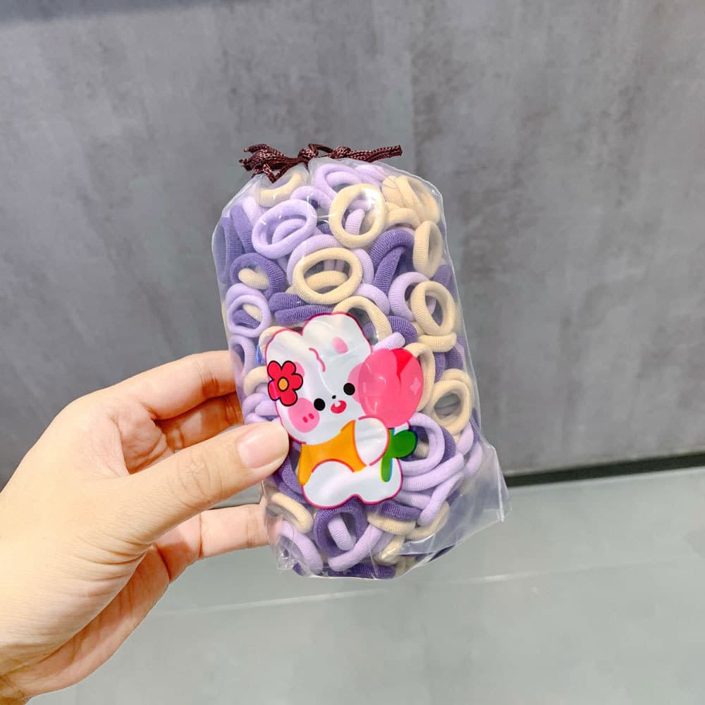 New purple 200 pieces [cartoon drawstring bag]