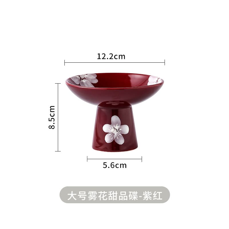 Carmine red large dessert plate