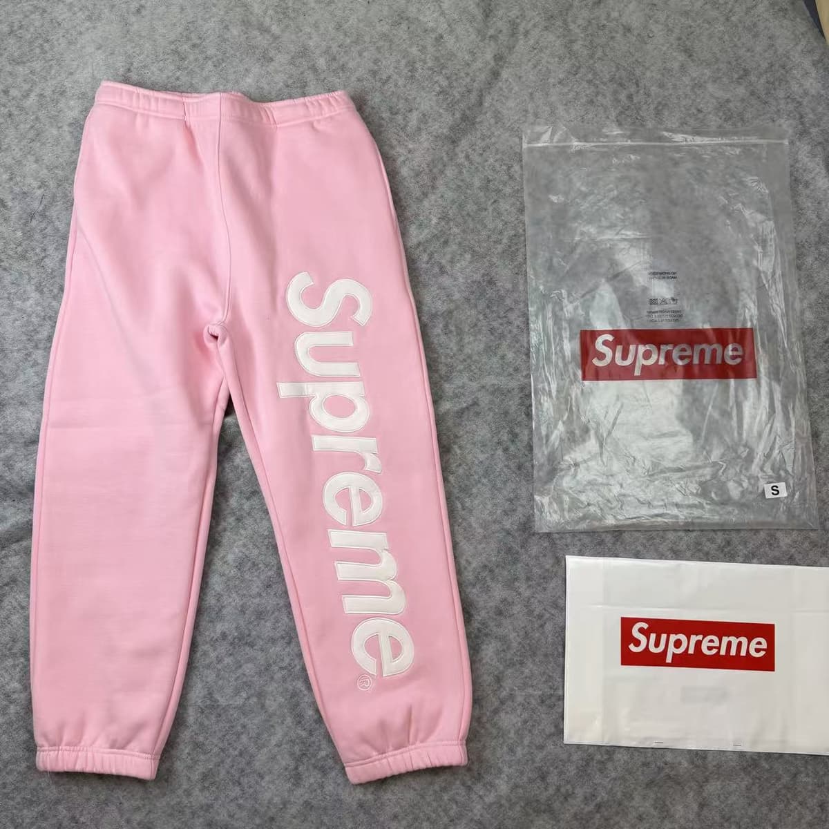 A309#classic big logo hooded sweatpants pink